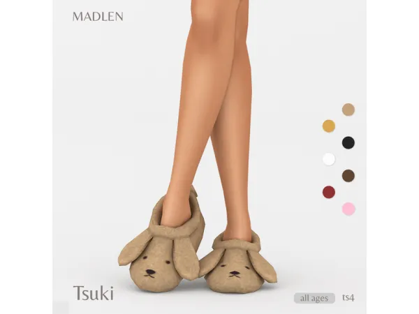 Maxis Match Tsuki Slippers by Madlen - The Sims 4 Custom Content