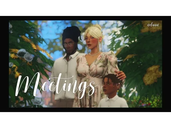 Maxis Match Meetings posepack by simsfinds - The Sims 4 Custom Content