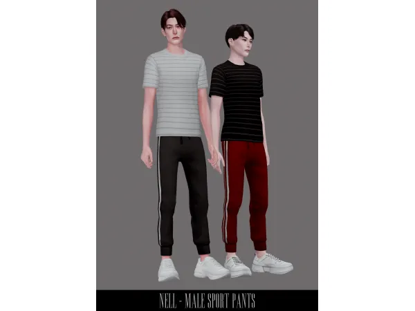 Mix Male Sport Pants by NELL - The Sims 4 Custom Content