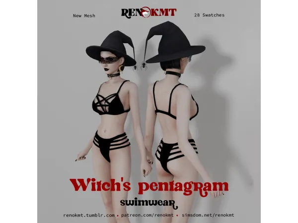 [RenOKMT] - Witch's Pentagram Swimwear