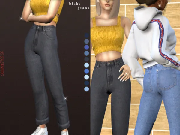 Mix [ cosimetics ] blake jeans by simsfinds - The Sims 4 Custom Content