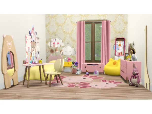 Maxis Match ROARSOME KIDS BEDROOM by peacemaker - The Sims 4 Custom Content