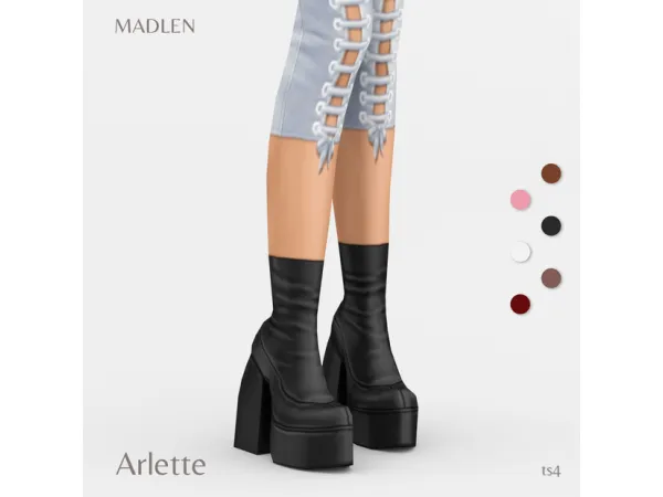 Maxis Match Arlette Boots (Short2) by Madlen - The Sims 4 Custom Content