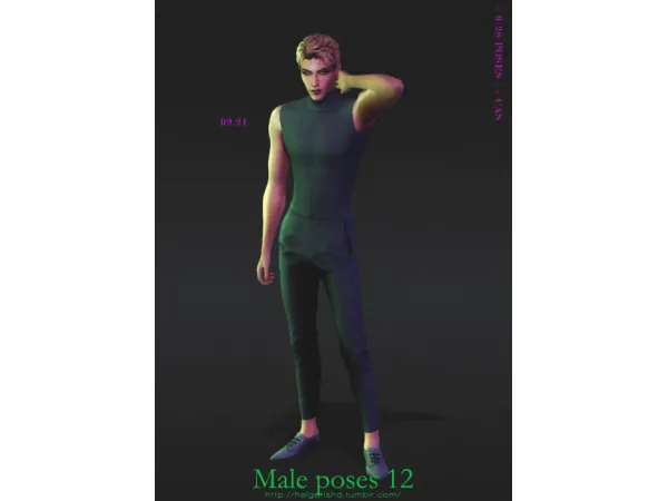 Mix ( ) Male poses 12 Pose Pack CAS by simsfinds - The Sims 4 Custom Content
