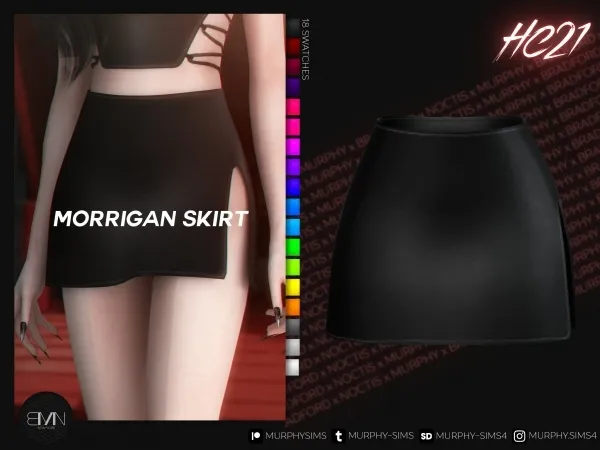 Alpha Morrigan Skirt [HC21] by bradford - The Sims 4 Custom Content