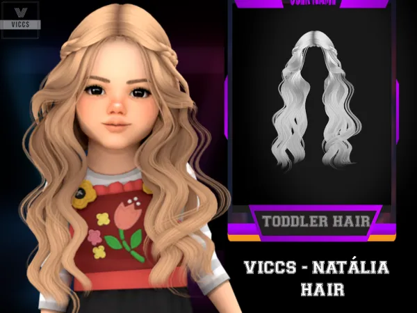Mix VICCS_NATALIA HAIR FOR TODDLERS by viccs - The Sims 4 Custom Content