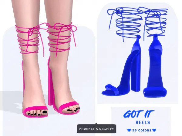 Mix Phoenix X Grafity Got It Heels by grafity-cc - The Sims 4 Custom Content