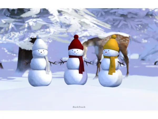 Mix Snowman Decor by BackTrack - The Sims 4 Custom Content
