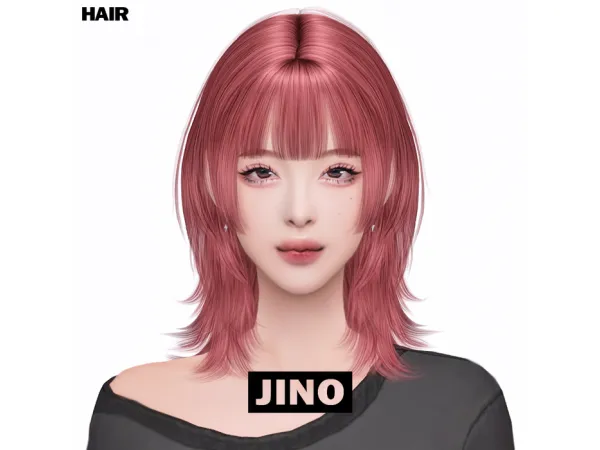 Alpha [JINO] HAIR 09HQ by simsfinds - The Sims 4 custom content