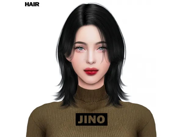 Alpha [JINO] HAIR 09_ver2HQ by simsfinds - The Sims 4 custom content