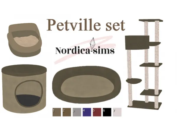Mix Petville set sims by Nordica - The Sims 4 Custom Content