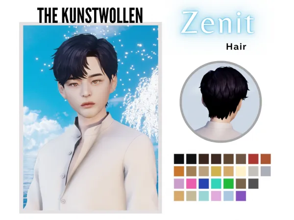 Maxis Match Zenit hair - The Sims 4 Custom Content