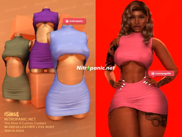 Alpha O Dress by nitropanic - The Sims 4 Custom Content