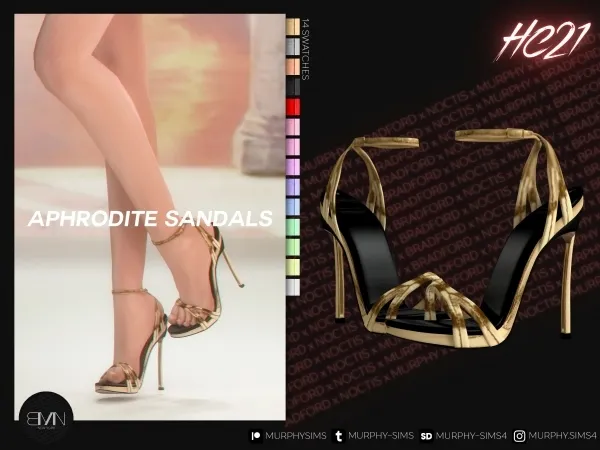 Alpha Aphrodite Sandals [HC21] by bradford - The Sims 4 custom content
