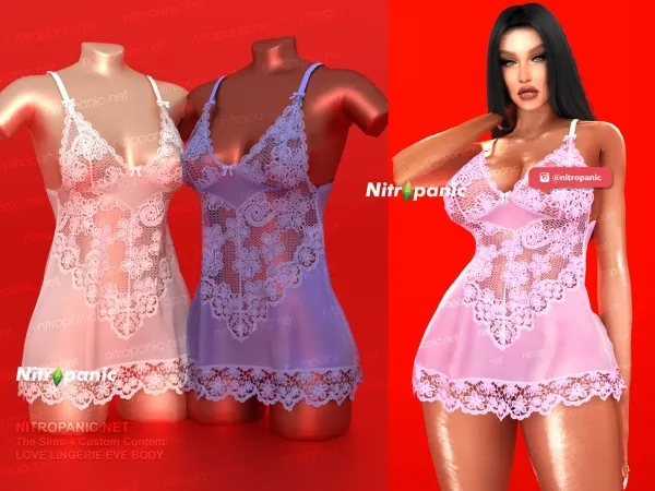 Alpha Love Lingerie by nitropanic - The Sims 4 Custom Content