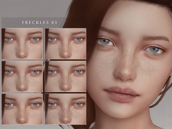 Alpha Freckles 03 by Lutessasims - The Sims 4 Custom Content