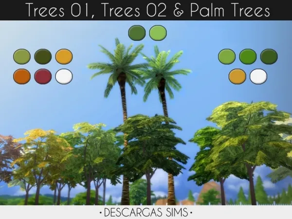 Maxis Match Trees by descargassims - The Sims 4 Custom Content