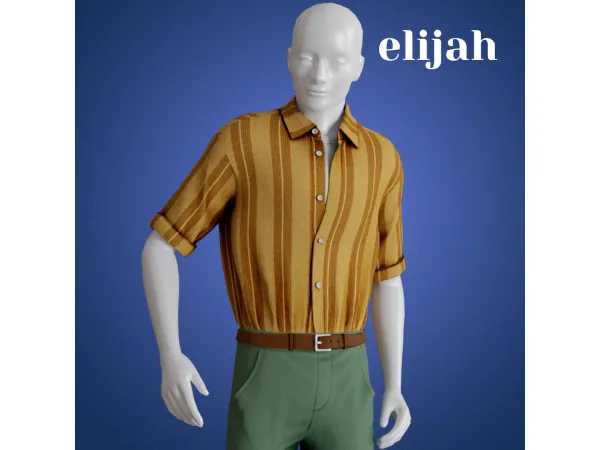 Alpha Elijah shirt by amelylina - The Sims 4 Custom Content