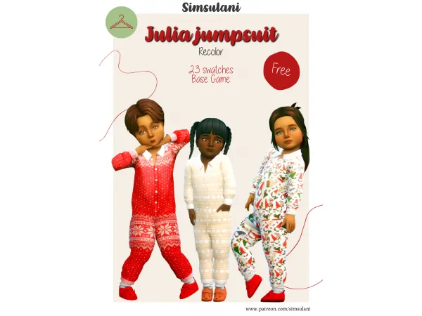 Maxis Match Julia Jumpsuit recolor - The Sims 4 Custom Content