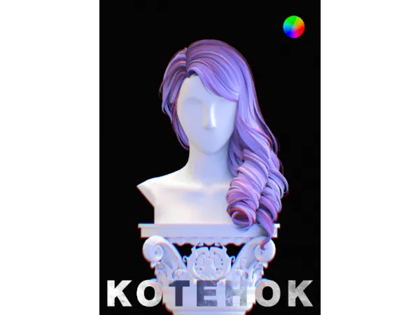 Alpha Golden Years Hair by simsfinds - The Sims 4 Custom Content