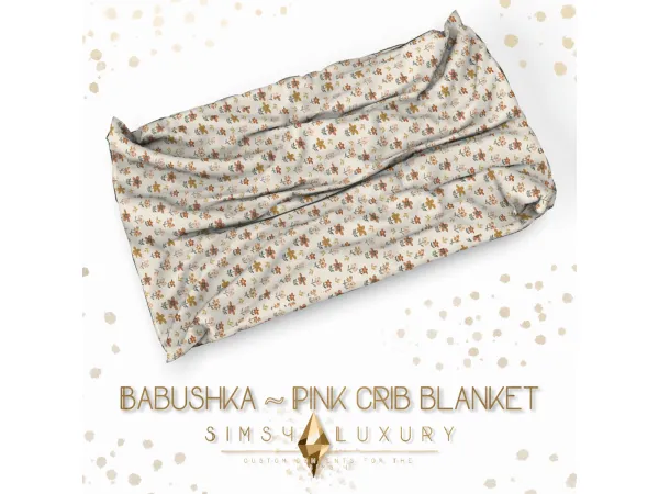 Mix Babushka Pink crib blanket by simsfinds - The Sims 4 Custom Content