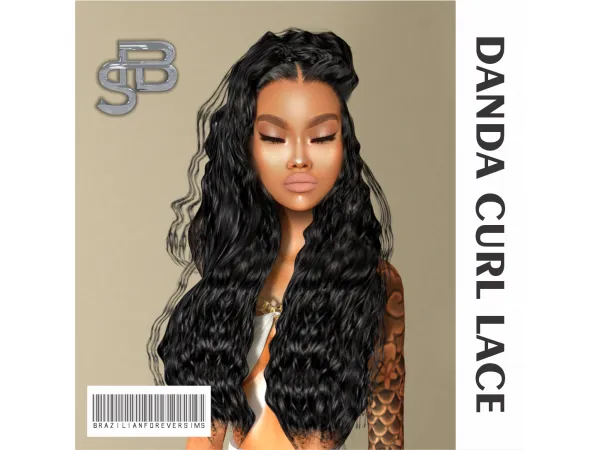 Alpha DANDA CURL LACE by diggoverse - The Sims 4 Custom Content