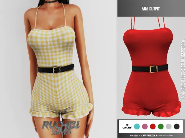 Alpha Ana Outfit - The Sims 4 Custom Content