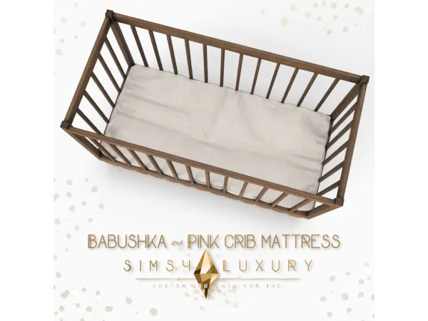 Mix Babushka Collection Toddler crib mattress Pink by simsfinds - The Sims 4 Custom Content