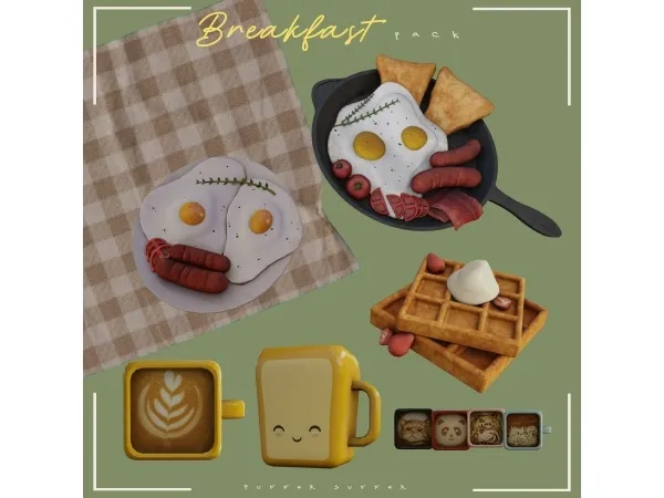 Alpha pack Breakfast (early access) by puffersuffer - The Sims 4 Custom Content