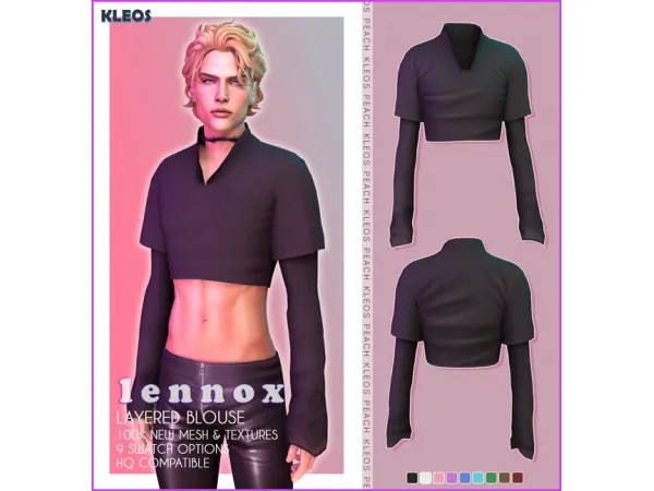 Mix Lennox Layered Blouse by simsfinds - The Sims 4 Custom Content