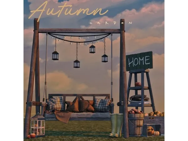 Mix pack Autumn garden - The Sims 4 Custom Content