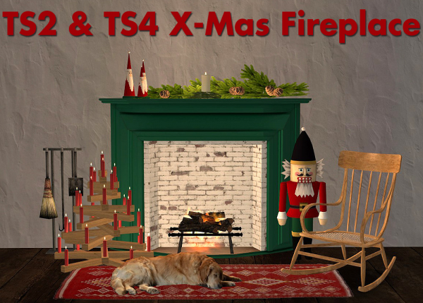 Mix Recolors of Wondymoons Christmas Fireplace by simsfinds - The Sims 4 Custom Content