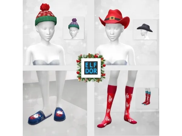 Maxis Match Christmas Accessories Set November Collection 2 by elfdor - The Sims 4 Custom Content