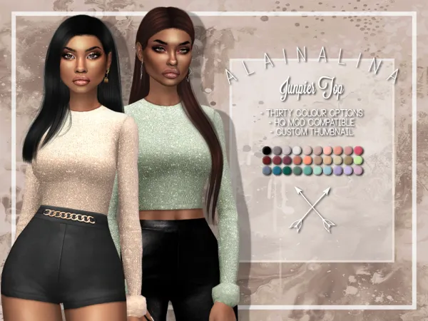 Maxis Match Juniper Top - The Sims 4 Custom Content