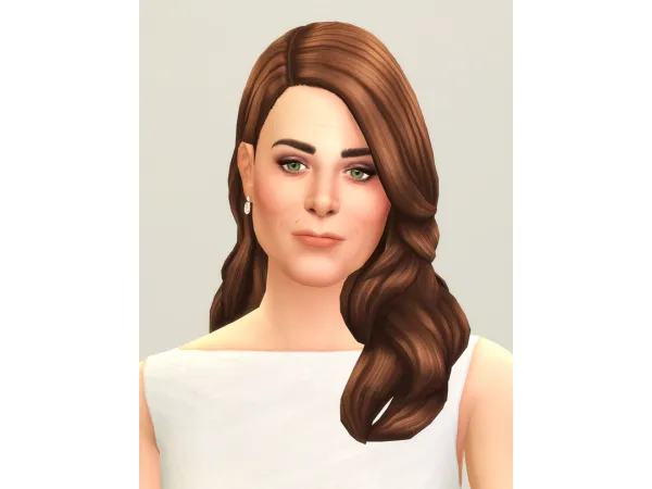 Maxis Match Kate Hair XII (26 Color Ombré ACC) by simsfinds - The Sims 4 Custom Content