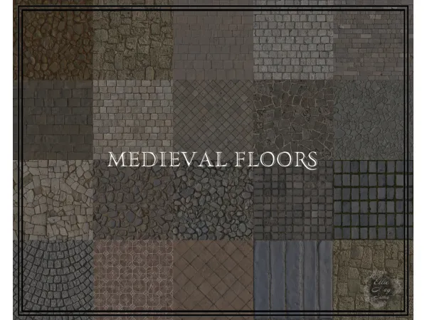 Mix EllieMaySims Medieval floors and ground surfaces by simsfinds - The Sims 4 Custom Content