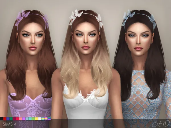 Alpha HEADBAND BUTTERFLIES by simsfinds - The Sims 4 Custom Content