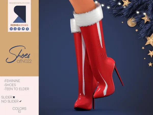 Alpha AF SHOES N022 NO SLIDER by redheadsims - The Sims 4 Custom Content