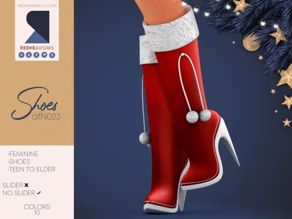 Alpha AF SHOES N023 NO SLIDER by redheadsims - The Sims 4 Custom Content