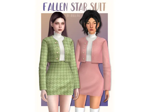 Maxis Match Fallen Star Suit by Trillyke - The Sims 4 Custom Content