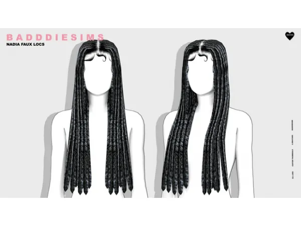 Alpha NAIDA FAUX LOCS by simsfinds - The Sims 4 Custom Content