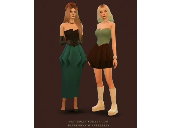 Maxis Match Lantern dress Zara ( to ) by simsfinds - The Sims 4 Custom Content