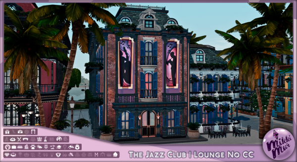 Maxis Match The Jazz Club Sims 4 Build No Джаз Клуб by simsfinds - The Sims 4 Custom Content