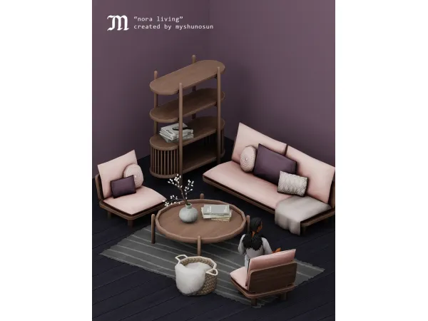 Maxis Match NORA LIVING by myshunosun - The Sims 4 Custom Content