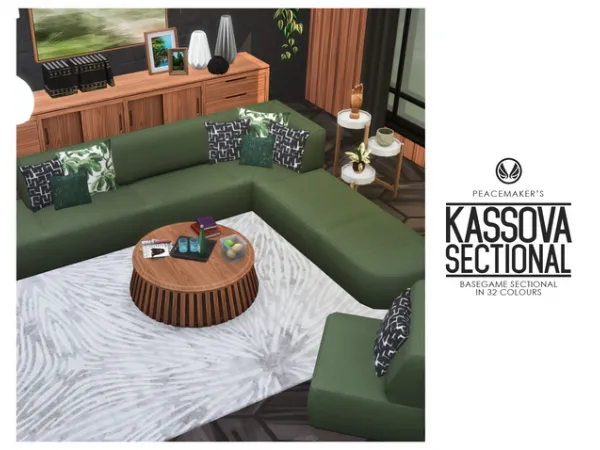 Maxis Match Kassova Sectional Basegame Modular Seating by Peacemaker_ic - The Sims 4 Custom Content
