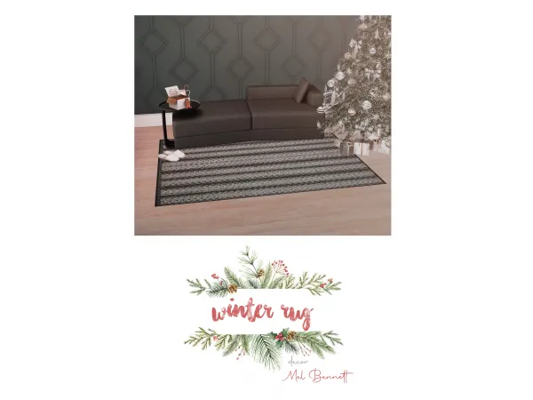 Maxis Match Advent Calendar 4 Winter Rug - The Sims 4 Custom Content