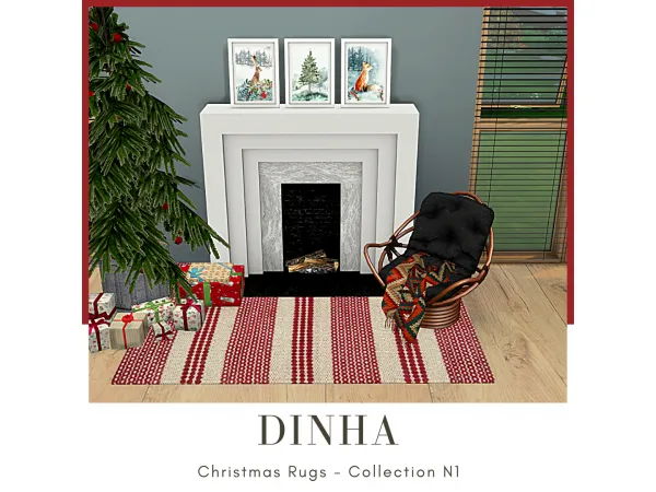 Maxis Match Christmas Rug by dinhagamer - The Sims 4 Custom Content