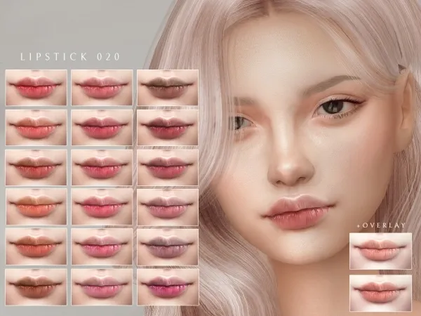 Alpha Lipstick 020 by Lutessasims - The Sims 4 Custom Content