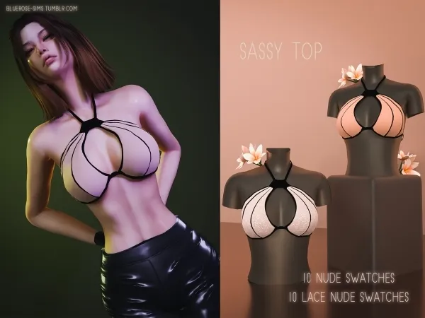 Alpha Sassy Top BRsims by bluerose-sims - The Sims 4 Custom Content