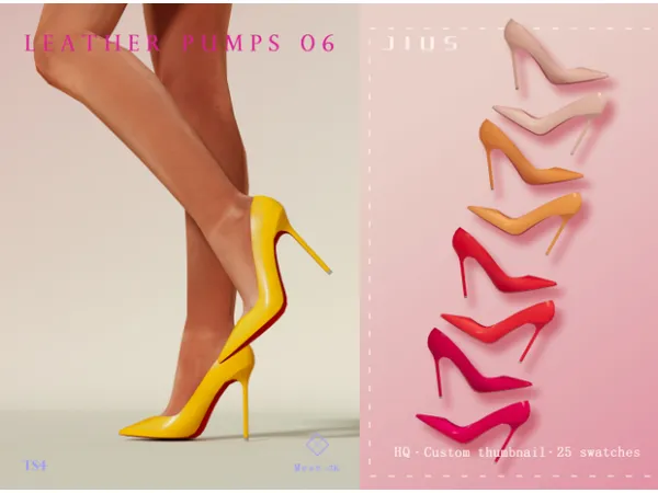 Mix Leather Pumps 06 sims by simsfinds - The Sims 4 Custom Content